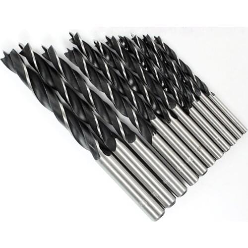 1pcs Round Handle Three-point Woodworking Special Drill Bit 1.5mm-10mm HSS Perforating Electric Drill Rotary Head