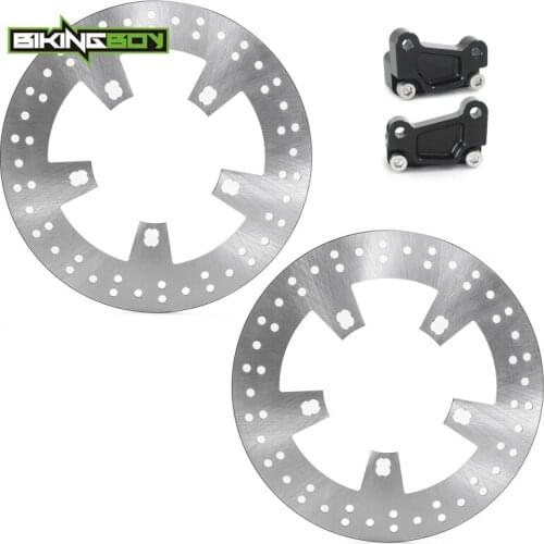BIKINGBOY Touring Electra Glide FLHT Road Glide FLTRX Road King Street Glide 00-13 Front 13" 14" Brake Discs Disk Rotors Bracket