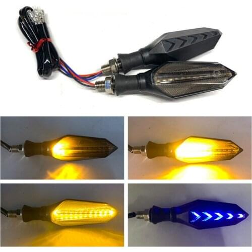 1PC Motorcycle Steering Water Lamp 12V General Led Double-sided 2 Color Water Direction Lamp Accessories Motorcycle Electric Car