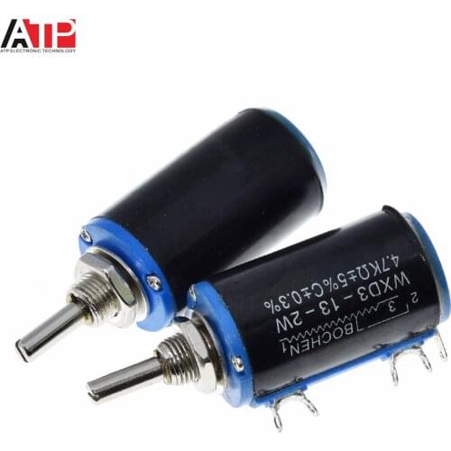 1PCS Great IT WXD3-13-2W 100 200 220 470 680 R Ohm 1K 2.2K 3.3K 4.7K 5.6K 6.8K 10K 22K 33K 47K 100K Ohm Wirewound Potentiometer