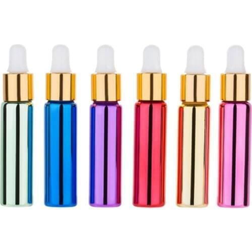 10ml Empty Portable Pating Glass Drop Bottles 10cc 1/3oz Refillable E-liquid Glass Drop Vials Containers 10PCS