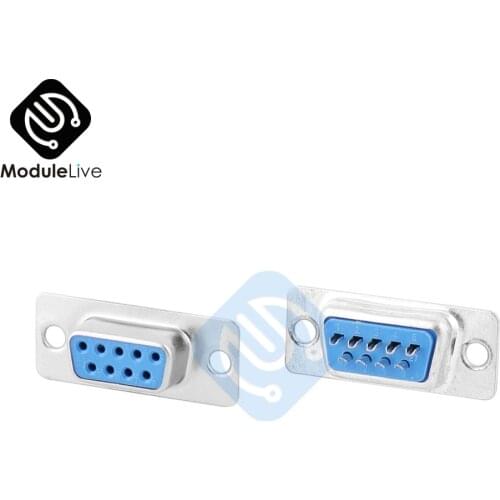 10PCS RS232 DB9 Serial VGA 9 Pins Female 2 Rows Solder Type Plug D-SUB Female Plug Socket Connector
