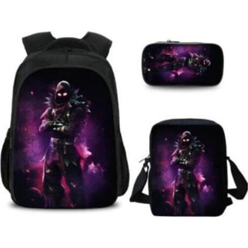 Boys &Girls Mochila Infantil Hot Game Battle Royale 3pcs Children Schoolbag Famous Cartoon Character Backpack for Teenager