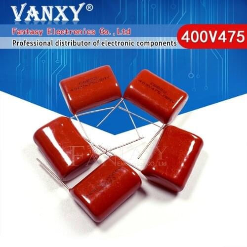 5PCS 400V475 400V 475 4.7UF Polypropylene film capacitor pitch 25mm