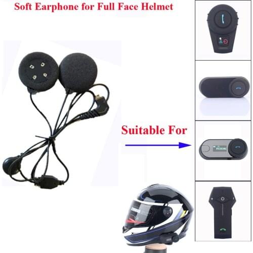 Freedconn Motorcycle Intercom Accessories Soft Earphone Earpiece Mic for FDC-01VB T-COMVB TCOM-SC COLO TCOM-02 Full Face Helmet