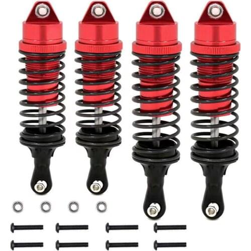 Aluminium Alloy Shock Absorber Assembled Full Metal Big Bore Shocks Front & Rear for Traxxas 1/10 Slash 4x4 RC Car Truck