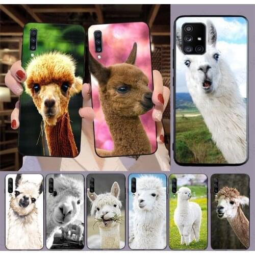 Baby alpaca animal coque Phone Cover For samsung Galaxy A50 A51 A20E A11 A40 A30s A71 A70 A31 A9S A10S J6Plus J7 J8 A80 cases