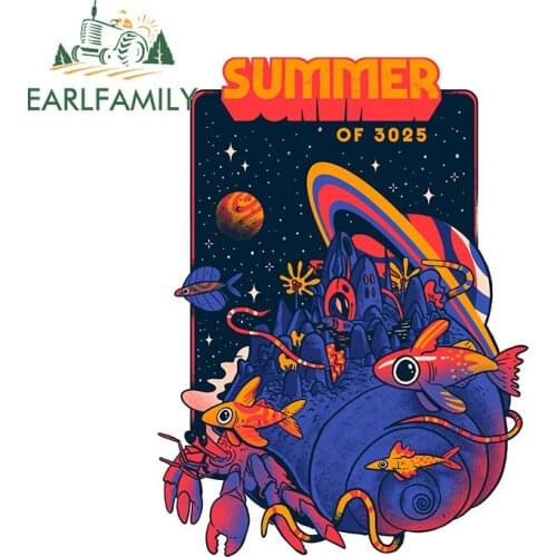 EARLFAMILY 13cm x 9.8cm for Summer Magic Car Door Car Stickers Bumper Window Fashion Scratchproof Waterproof skateboard Decal