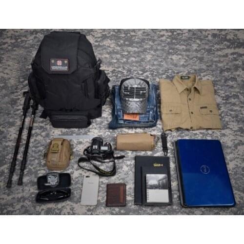 Camouflage military use backpack cosplay Army fans Field operations soldier CS basic use Camp bag computer bag 2in1