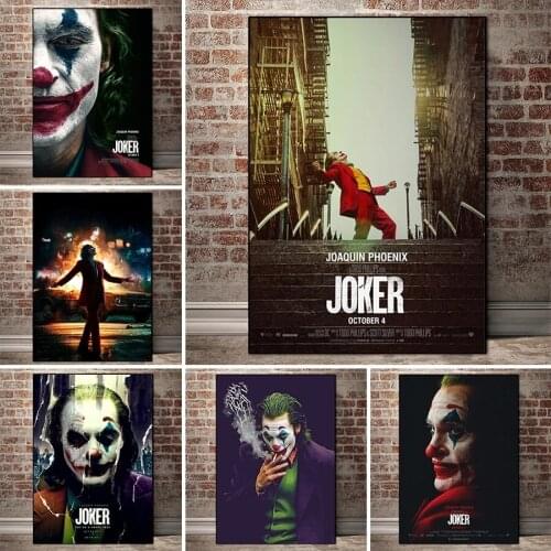 Movie Joker Oil Painting Comics Canvas Poster Cuadros Posters and Prints Decor Painting Wall Art Picture for Living Room