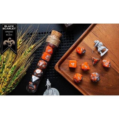 Running Group Dice COC Running Group Cthulhu Running Group DND Dice TRPG Dice Acrylic Resin Dice Cruise-Black Scarlet