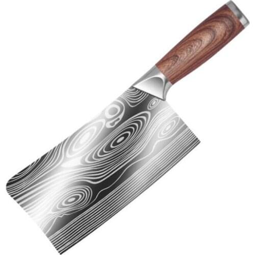 Kitchen Knife Set Chopping Dual Purpose Damascus Pattern Chef Household Chopping Bone Slice Longquan Stainless Steel Kitchenware