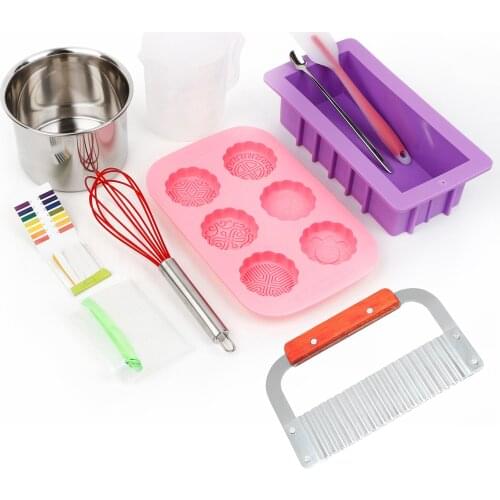 DIY Soap Making Accessory Kit Starter Set including Rectangular Silicone Soap Mold for Handmade Soap