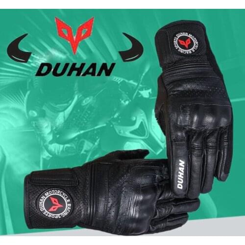 2017 Winter New DUHAN Cross-country Motorcycle Gloves Cowhide leather motorbike glove Wear-resisting Wrestling prevention