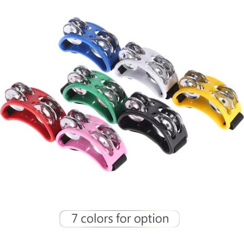 Foot Tambourine Percussion Musical Instrument 2 Sets Metal Jingle Bell