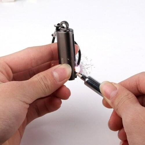 Pendant Portable Metal Open Fire Kerosene Million Matches Smoking Accessories for Weed Creative Backpack Pendant Gadgets for Men