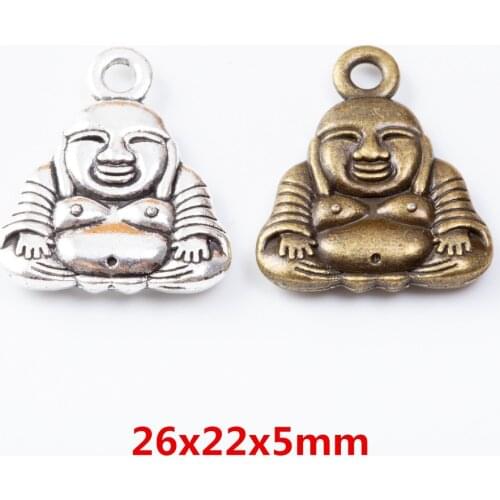 10 pieces of retro metal zinc alloy Buddha pendant for DIY handmade jewelry necklace making 7041