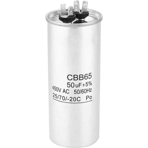 Programmable Logic Controller CBB65 450V 50UF Capacitor Start Motor Homopolar Electrolytic Capacitor for Air Conditioning