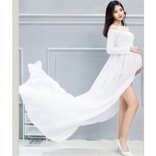 Maternity Photography Props Long Chiffon Dress For Pregnancy Maternity Clothes Pregnant Photo Shoot Dress For Pregnant Women