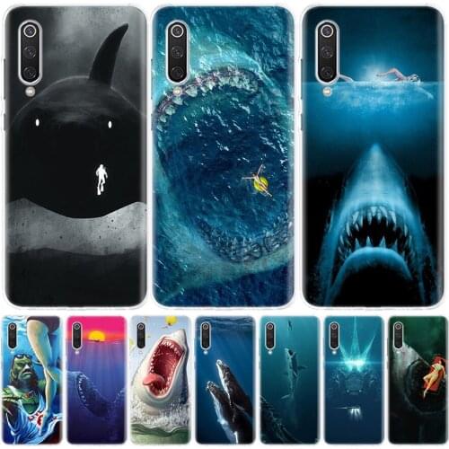 Ocean Monster Shark Swimming Silicon Phone Case For Xiaomi Redmi Note 10 9 8 9S 8T 7 6 5 6A 7A 8A 9A 9C Pro Customized Cover Coq