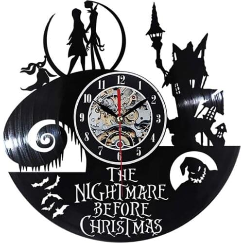 Vinyl Record Wall Clocks 2019 New Arrivals Jack and Sally Classic Quartz Clock Home Decor Gifts For Living Room
