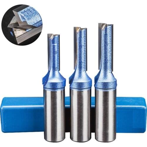 2 Flutes Straight Router Bits Drilling Cleaning Bottom Cutting Slotted Woodworking Tools Tungsten Endmill Milling Cutter