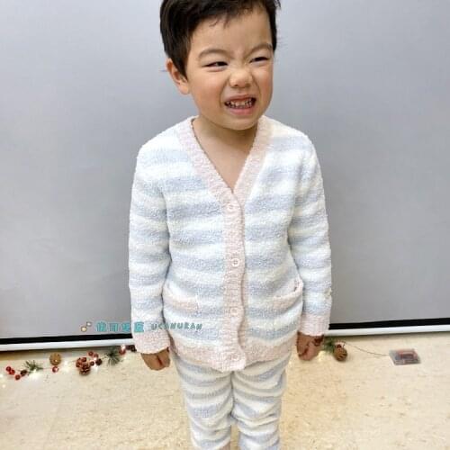 Japan Gp Children Sleepwear Baby Nightwear Pyjamas Kids Homewear Nightwear Striped Full Sleeve Boys Girls Animal Pajamas Sets