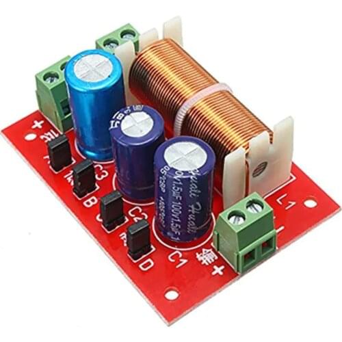 YLY-2088 400W Adjustable 2 Way Crossover Filters 2 Unit Audio Speaker Frequency Divider Full Range Treble Bass