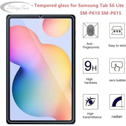 Tempered Glass for Samung Galaxy Tab S6 Lite Screen Protector 10.4" Tablet Protective Glass Guard Flim for S6 Lite SM-P615 P610