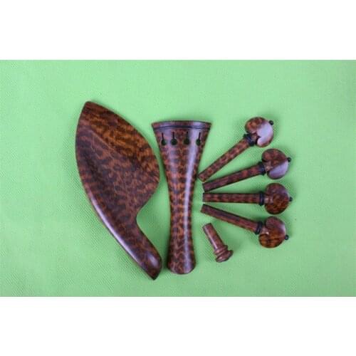 1 set of Violin Parts 4/4 top quality snake wood perfect handmade #3945