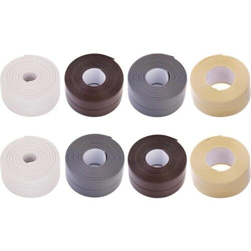 1Roll PVC Wall Sealing Tape Waterproof Mold Proof Kitchen Bathroom Adhesive Tile Crack Crevice Repair Mildew Tape Stick Strip