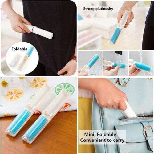 1 x Washable Lint Dust Hair Remover Cloth Sticky Roller Brush Cleaner Folding