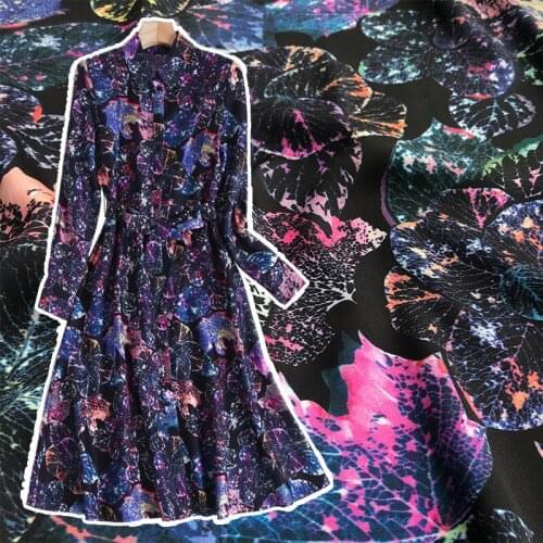 145 cm wide twill fabric summer digital printing fabric meter brand shirt dress handmade DIY fabric wholesale cloth