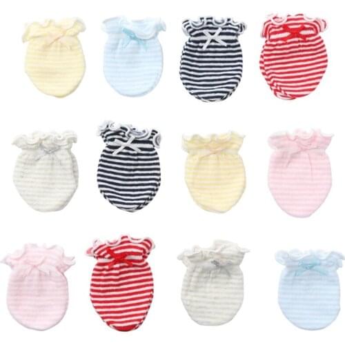 2 Pairs Fashion Baby Anti Scratching Gloves Cotton Newborn Infant Protection Face Mittens Keep Finger Warm Autumn Winter