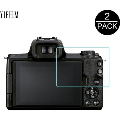 2PCS 2.5D Digital Camera Tempered Glass For Canon EOS M50 Mark II 2 MarkII Screen Protector Film Water-proof Anti-Scratch Glass