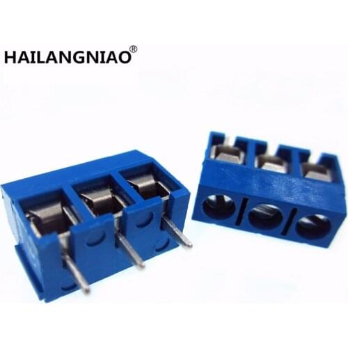 20PCS KF-301-3P 3 Pin Screw Terminal Block Connector 5.08mm Pitch