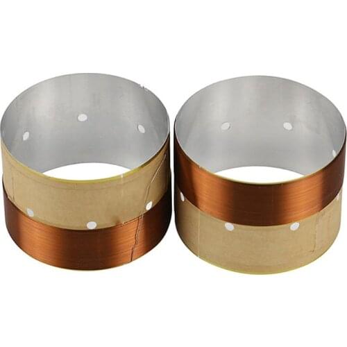 2020 1Pair 75.5MM Speaker Bass Voice Coil White Aluminum Sound Air Outlet for Subwoofer Speaker Repair Accessories