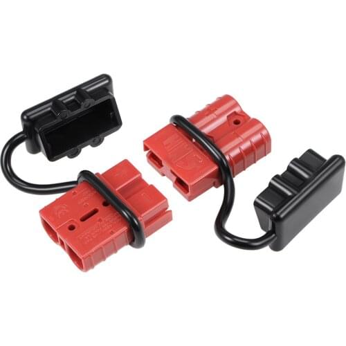 Uxcell 2pcs 6 Gauge Battery Quick Connect Disconnect Kit 50A Wire Connector for Winch Auto Car Trailer Driver, Red