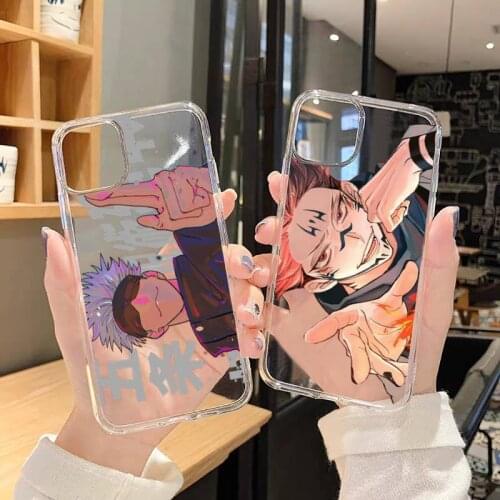 Jujutsu Kaisen Satoru Gojo anime Phone Case Transparent soft For iphone 5 5s 5c se 6 6s 7 8 11 12 plus mini x xs xr pro max