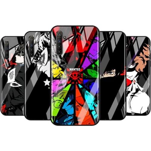 Tempered Glass Phone Cover Hot Anime Persona 5 Game For OPPO A9 2020 A52 Find X2 Lite Realme 7 7i C3 XT 6 5 PRO Phone Case