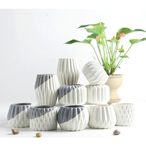 Flower Pots Green Planters Bonsai Succulent Plants Home Garden Balcony Decorative Indoor Outdoor Ceramic Flowerpot Container