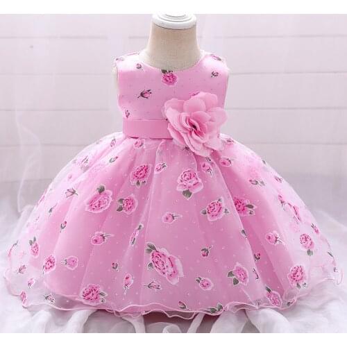 Infant Vestidos Baby Girl Clothes Baby Dress Lace Bowknot Girl Sleeveless Dress for Birthday Party Toddler Costume 3-24 Month