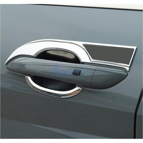 For Hyundai Elantra CN7 2020 2021 Door Handle Bowl Insert Trims Panels Grab Holder Moulding Ring Chrome Car Styling Accessories