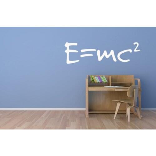 E=MC2 Einstiens Theory of Relativity Decals For Classroom Vinyl Wall Stickers Study Room Creative Decoration Wall Decal ZB004