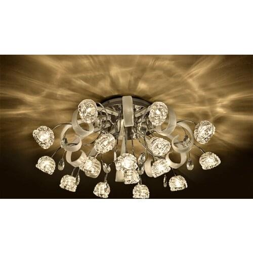 European ceiling lamp bedroom lamp modern minimalist living room remote control personality restaurant crystal lamp led lighting