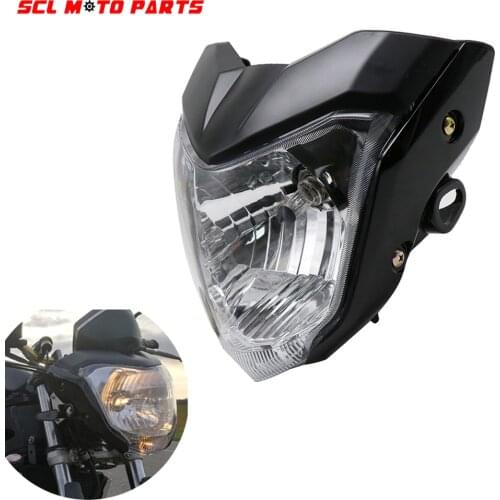 ALconstar-Racing Motorcycle Headlight Assembly With Bulb Bracket Fit For Yamaha FZ16 YS150 FZER150 Modified