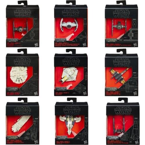 Hasbro Star Wars Ep7 Black Series Millennium Falcon Starfighter Kylo Ren Model Anime Figures Favorites Collect Ornaments