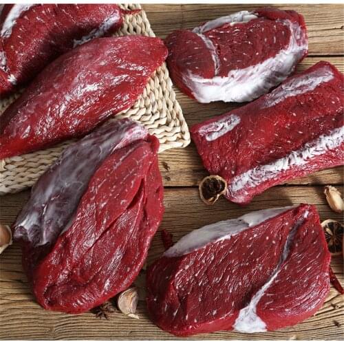 Artificial meat hotel restaurant eating victualing house store shop decor simulation fake beef chops steak slices block model