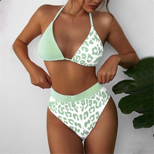 Sexy Summer Wear Girl Set Swiming Suit Women Swimwear Women Bandage Printing Swimwear Micro Bikini Push Up Swimsuit Female