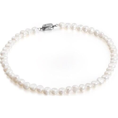 Fashion womens flawless white pearl necklace short necklace